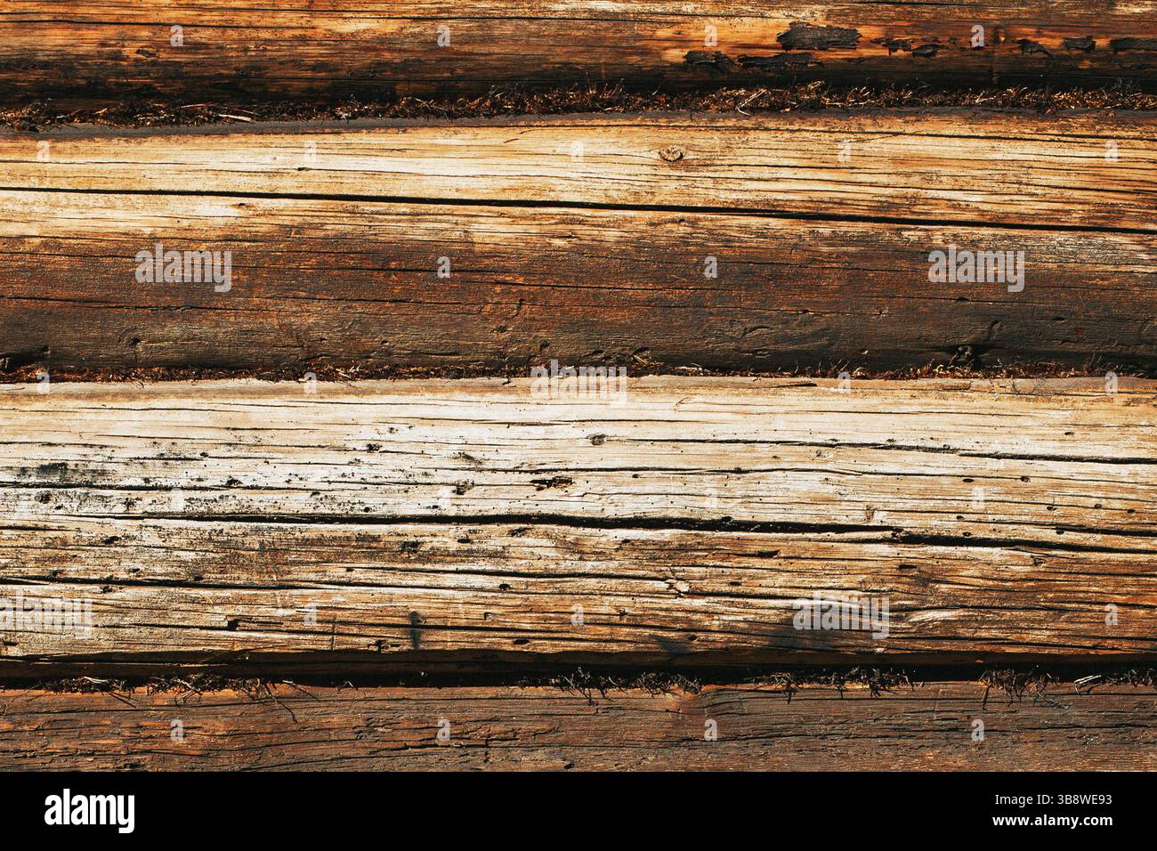 Fond rustique de planches en bois. Texture de bois vieilli avec fissures et grain. Look vintage naturel. Bois vieilli pour le design. Surface de style campagnard. Banque D'Images