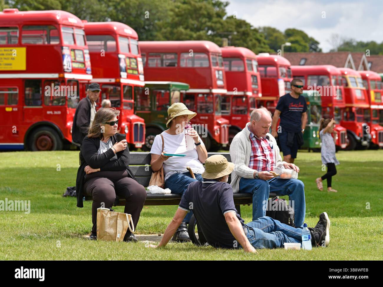 Rallye de bus, Alton, Hampshire, Royaume-Uni Banque D'Images