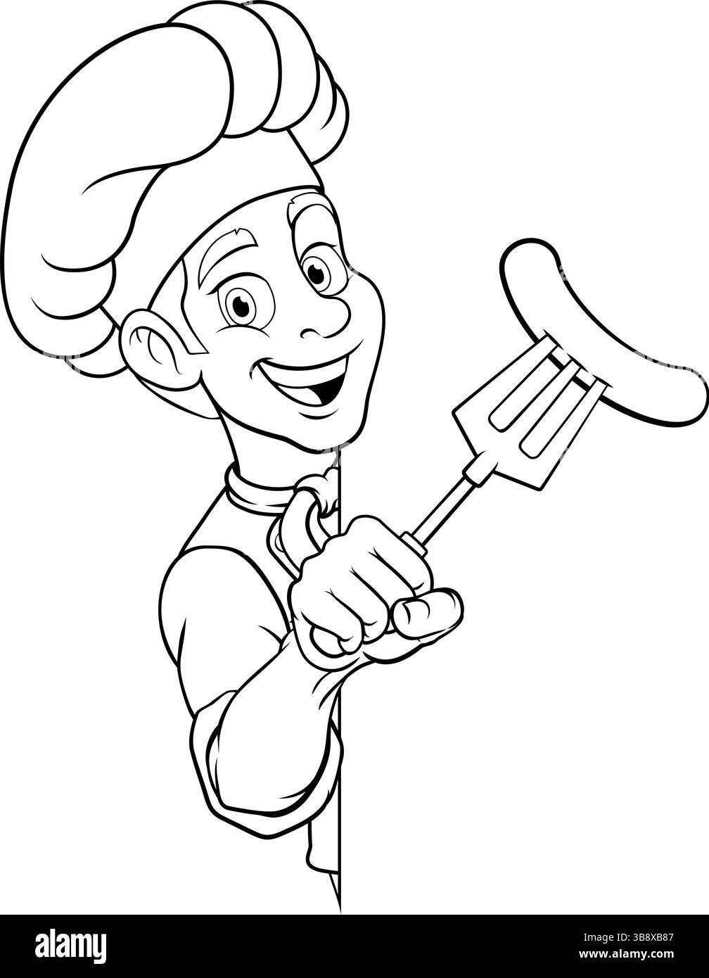 Chef nouveau 2024 A13 bw-157 Illustration de Vecteur