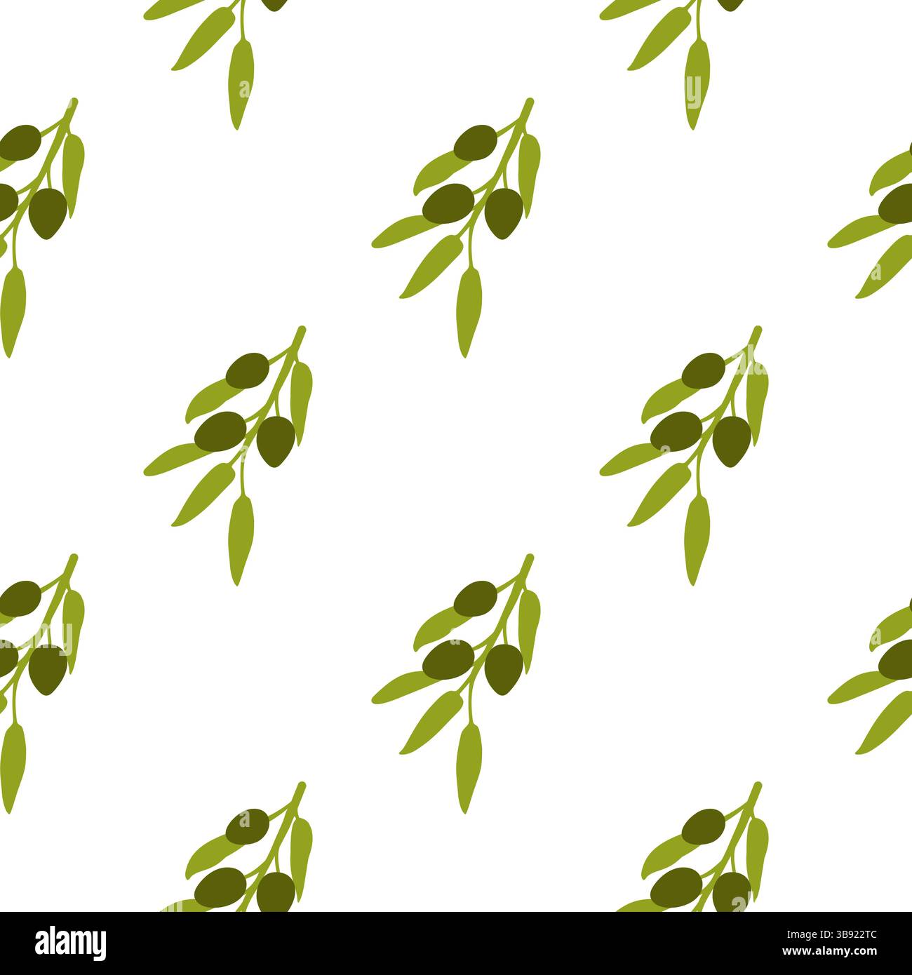 Branche d'olivier à motif sans couture. Illustration vectorielle Illustration de Vecteur