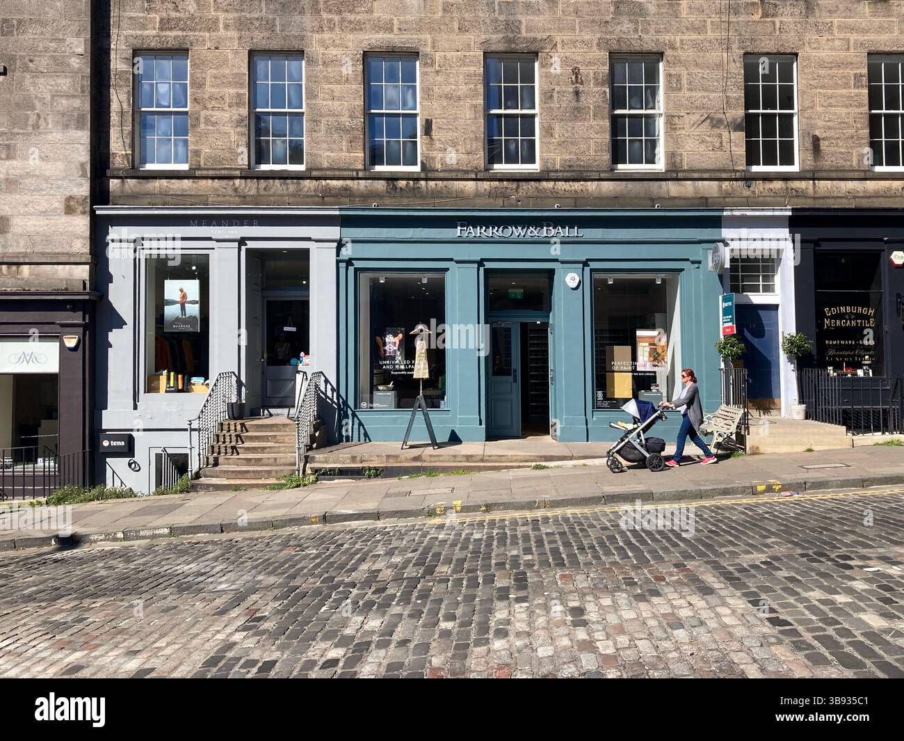 Farrow & Ball, North West Circus place, Édimbourg, Écosse - Image de stock capturée avec un smartphone