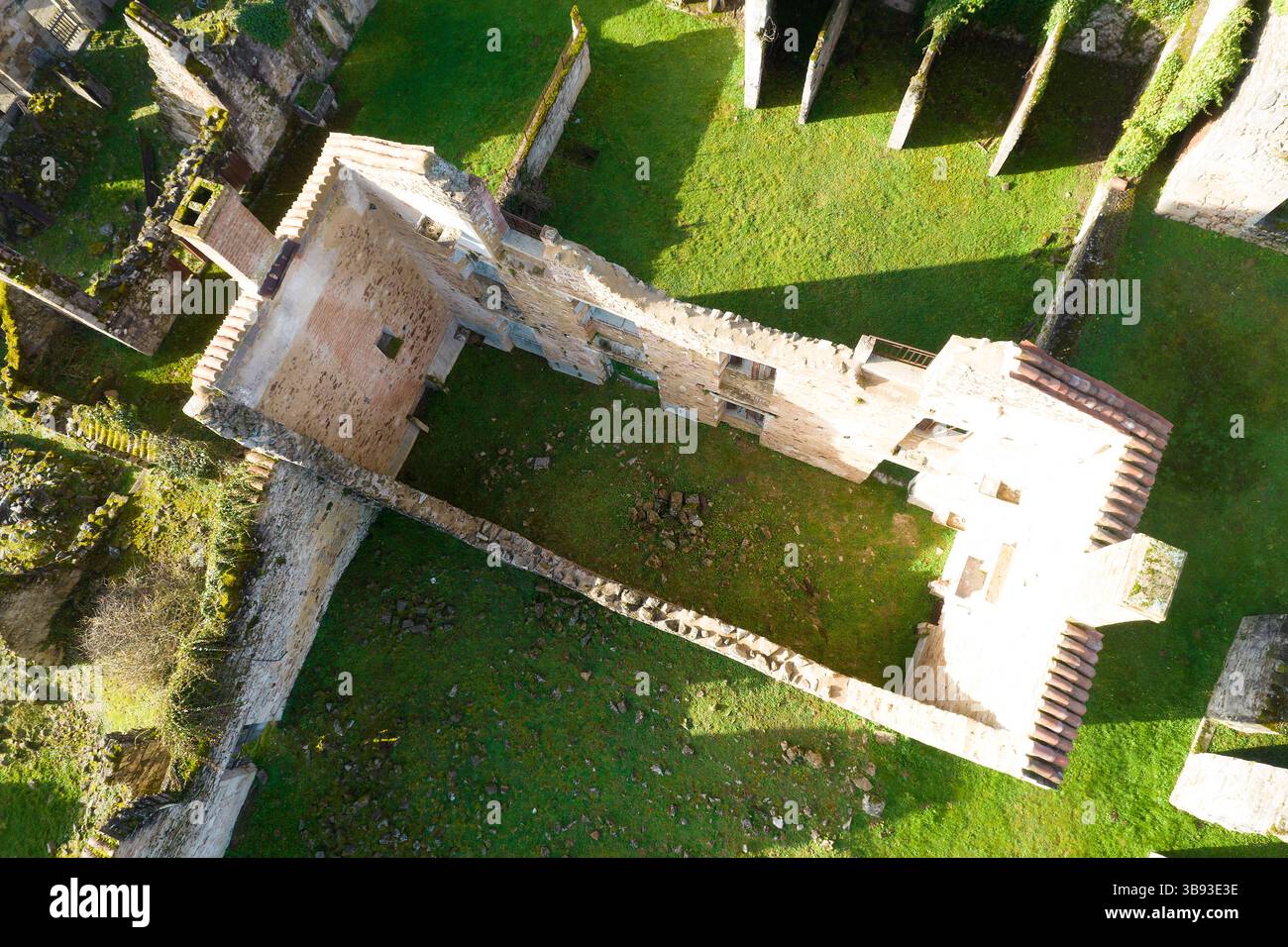 Ruines d'Oradour-sur-Glane, haute Vienne, Nouvelle Aquitaine, France Banque D'Images