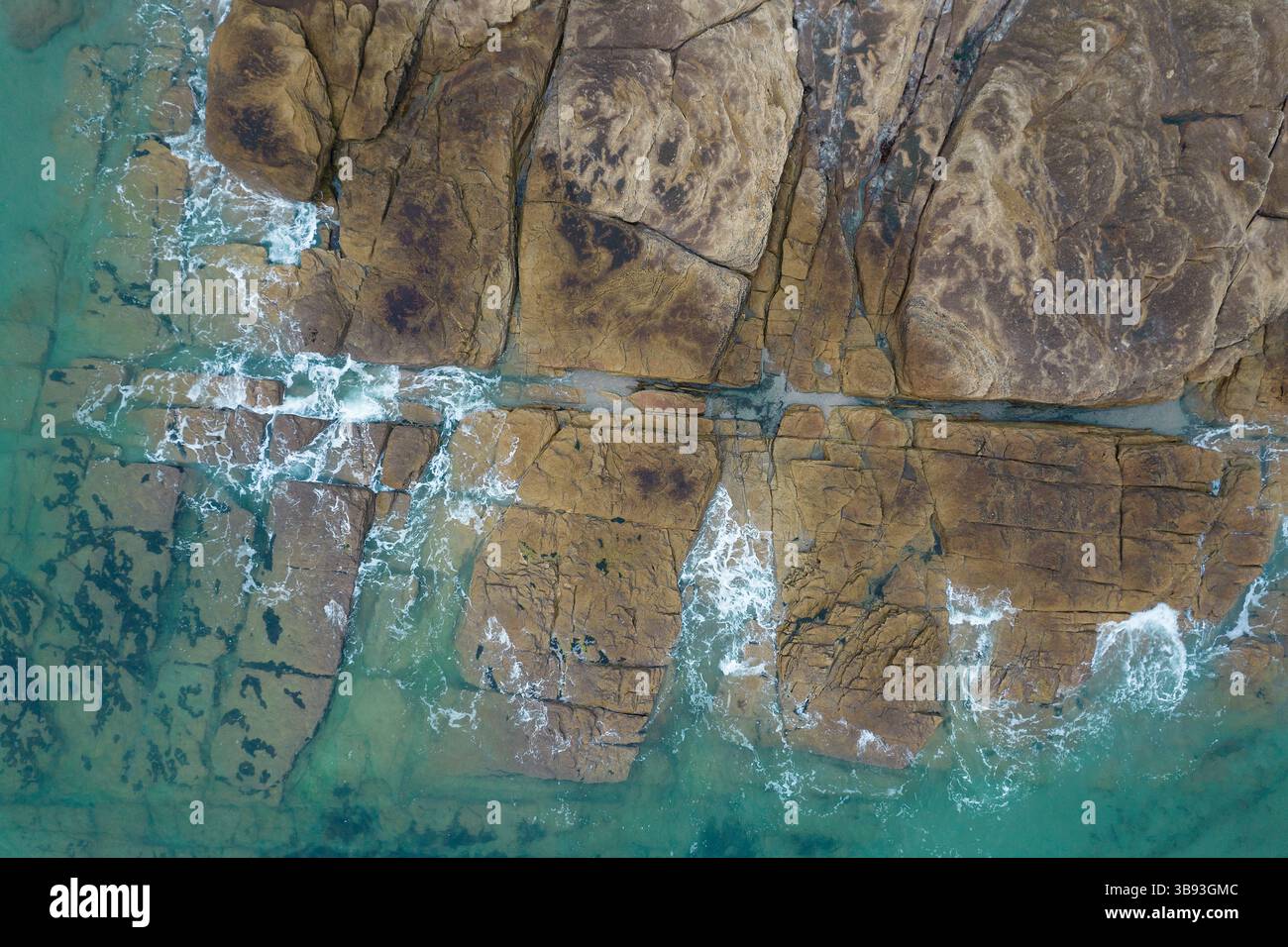 Mer dans la presqu'île de Quiberon, Bretagne, France Banque D'Images