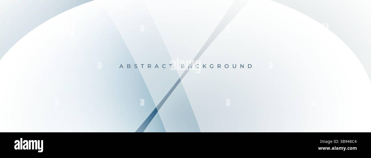 Fond abstrait moderne blanc et bleu doux avec des courbes, des formes d'ondes et des lignes diagonales. Bannière large d'illustration vectorielle Illustration de Vecteur