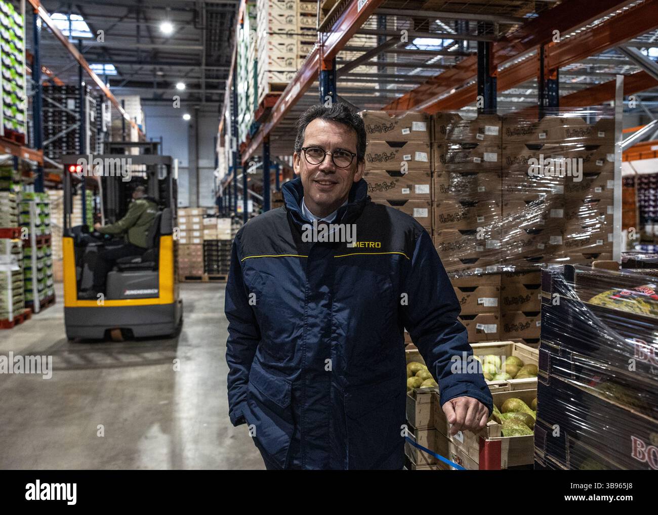 9 novembre 2022, Rungis, Ile-de-France (région, France : Portrait du directeur général de METRO France Pascal PELTIER dans la plateforme logistique DU MÉTRO (crédit image : © Sadak Souici/ZUMA Press Wire) Banque D'Images