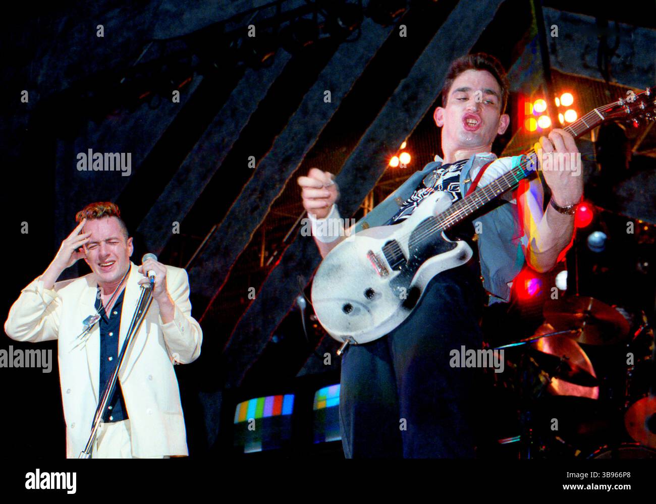 Fern Park, Floride, États-Unis : The CLASH - JOE STRUMMER & NICK SHEPPARD - Orlando Jai Alai Fronton, 30 mars 1984 (image crédit : © Christopher Helton via ZUMA Press Wire) Banque D'Images