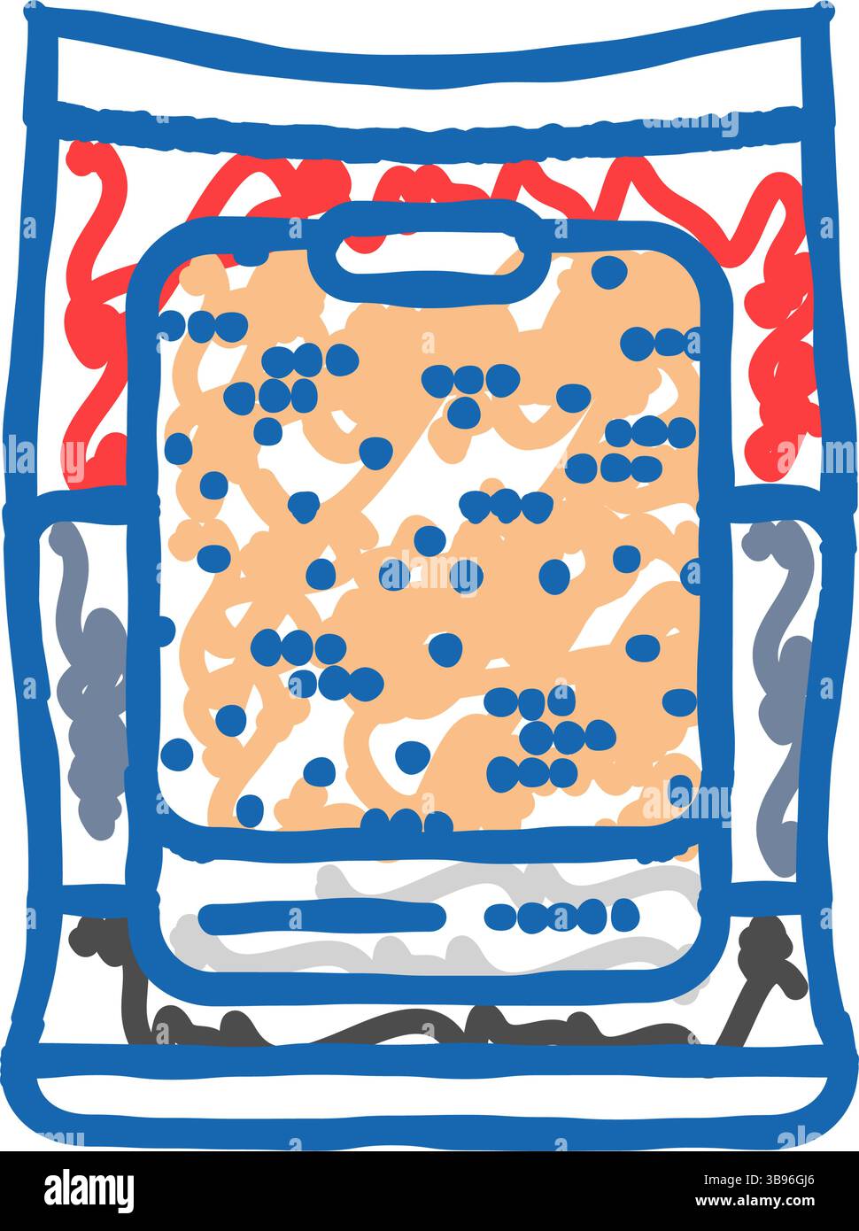 granulés bois granulés icône doodle illustration Illustration de Vecteur