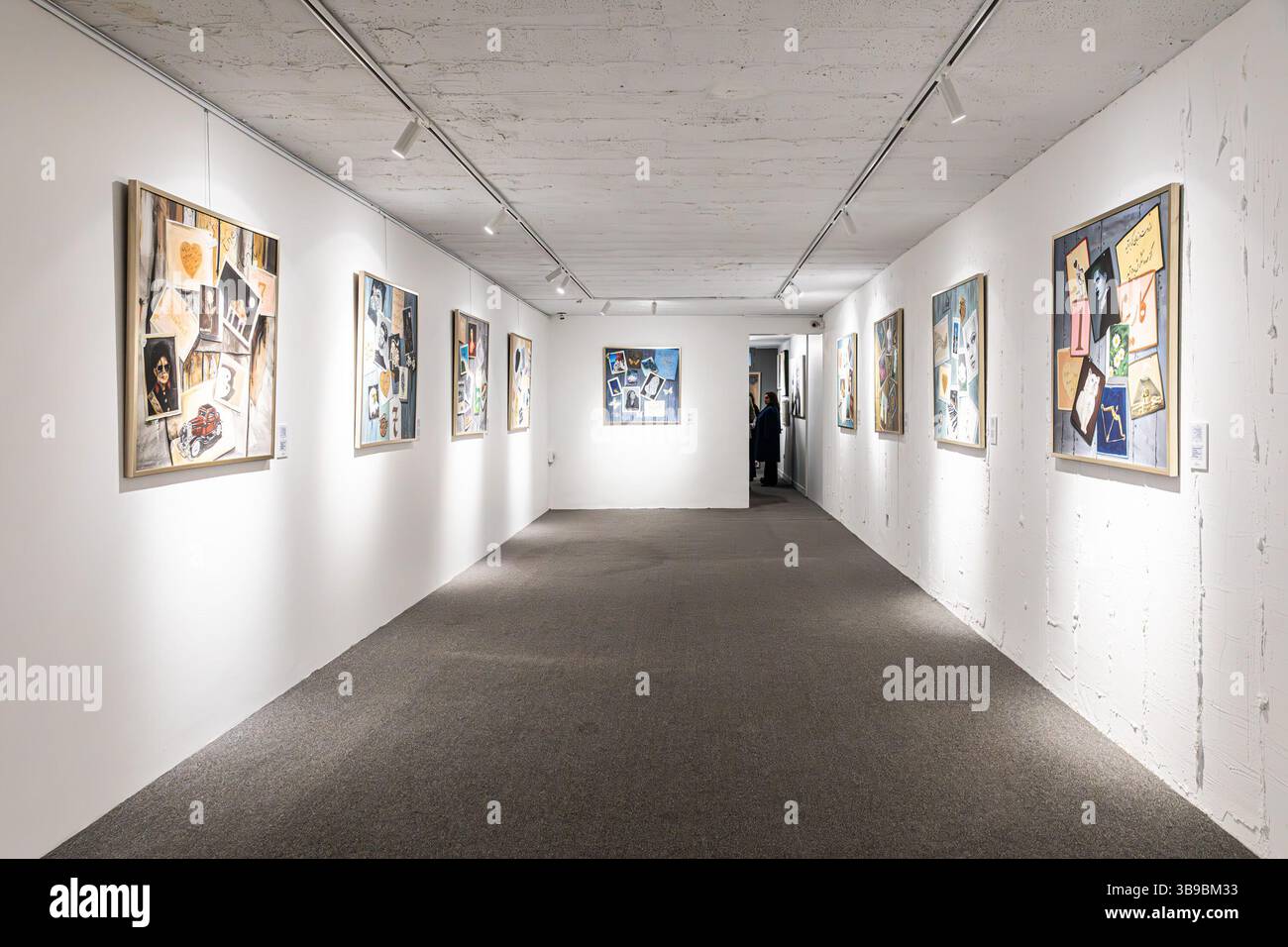 Galerie d'art à Téhéran, Iran. Banque D'Images