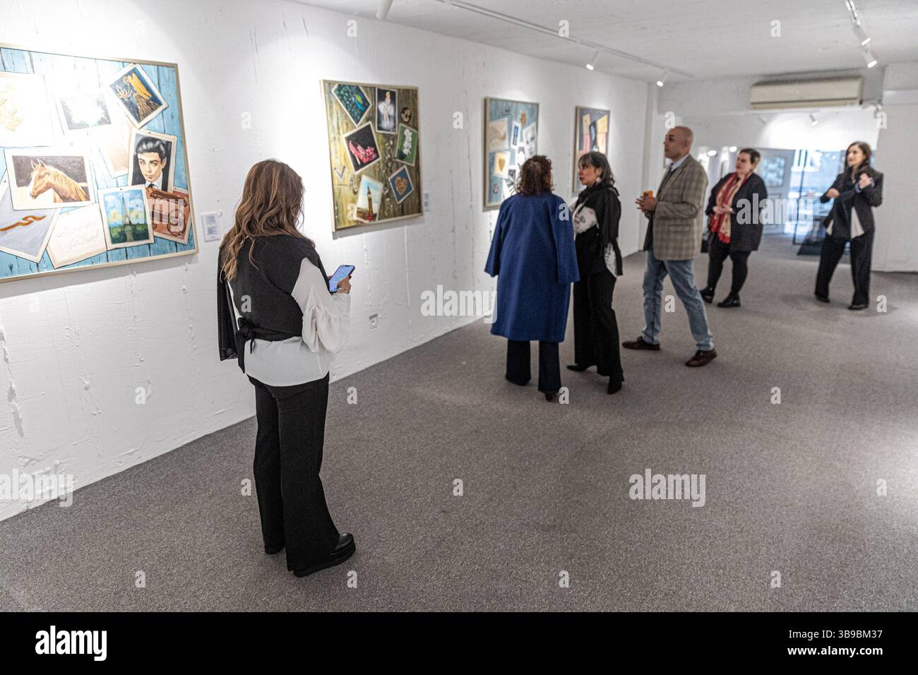 Galerie d'art à Téhéran, Iran. Banque D'Images