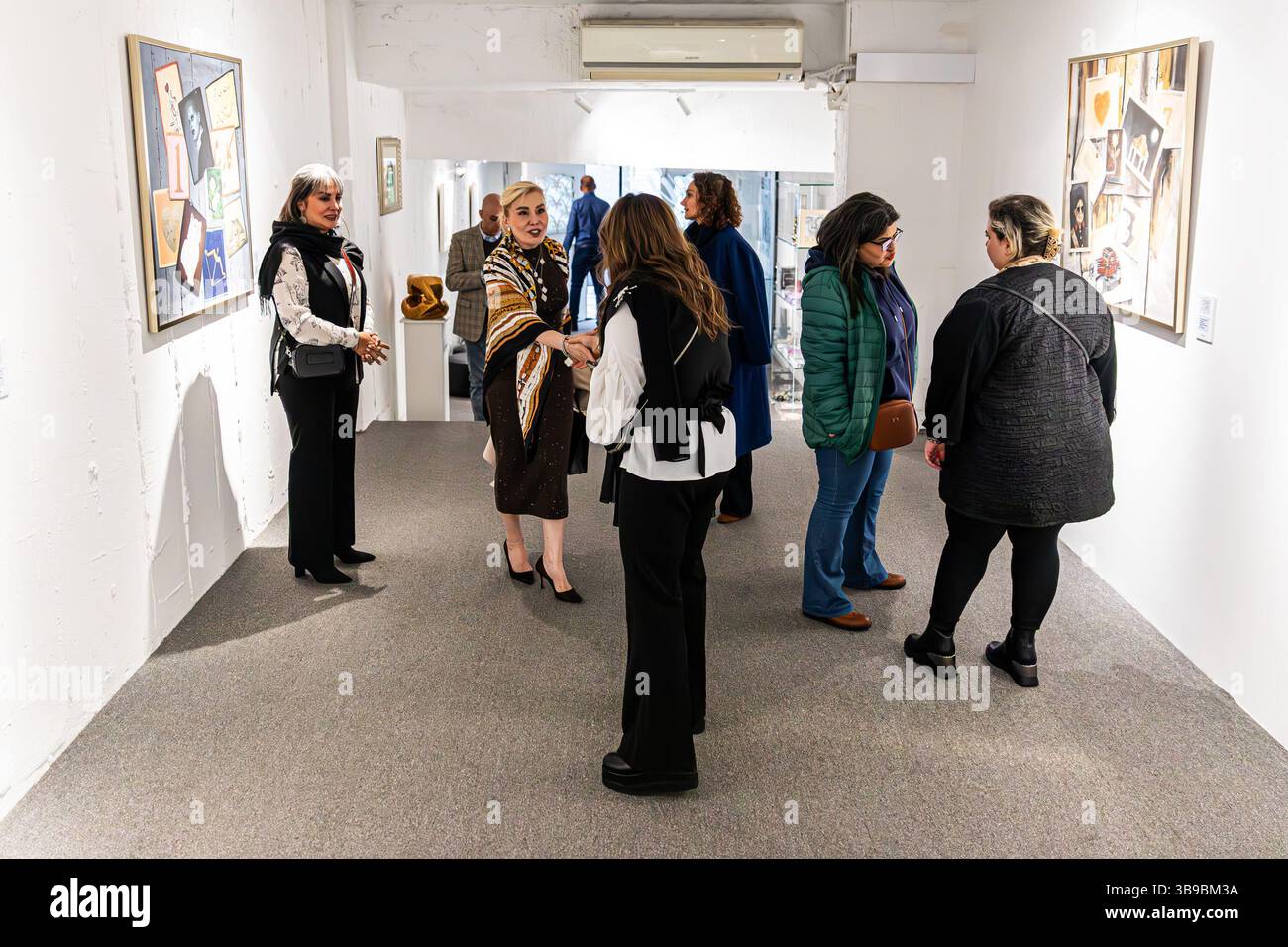 Galerie d'art à Téhéran, Iran. Banque D'Images