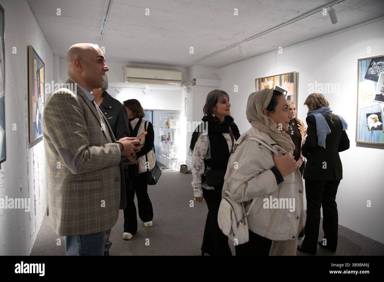 Galerie d'art à Téhéran, Iran. Banque D'Images
