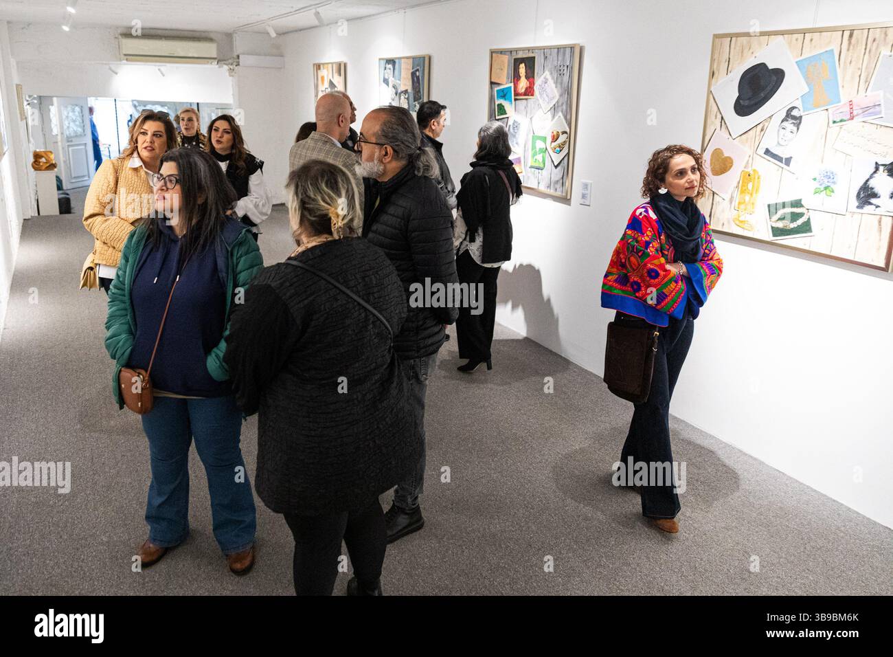 Galerie d'art à Téhéran, Iran. Banque D'Images