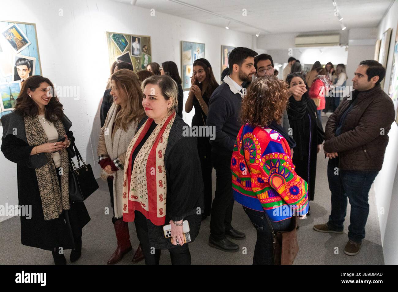 Galerie d'art à Téhéran, Iran. Banque D'Images
