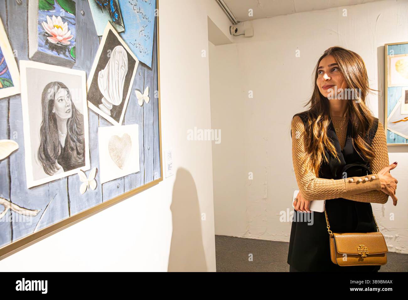 Galerie d'art à Téhéran, Iran. Banque D'Images