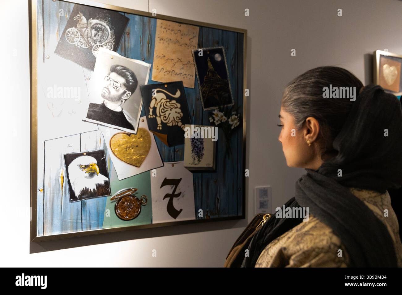 Galerie d'art à Téhéran, Iran. Banque D'Images