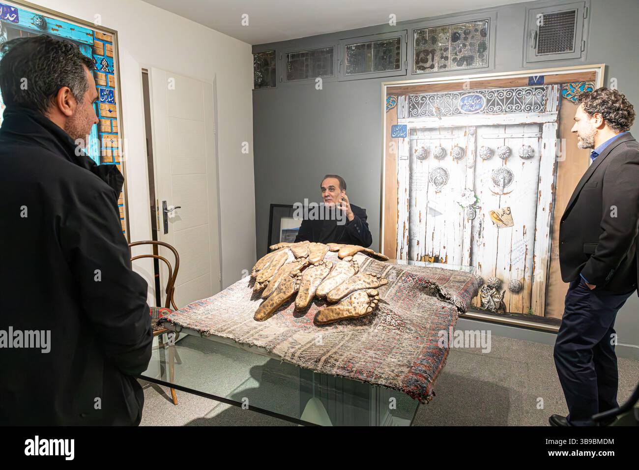 Galerie d'art à Téhéran, Iran. Banque D'Images