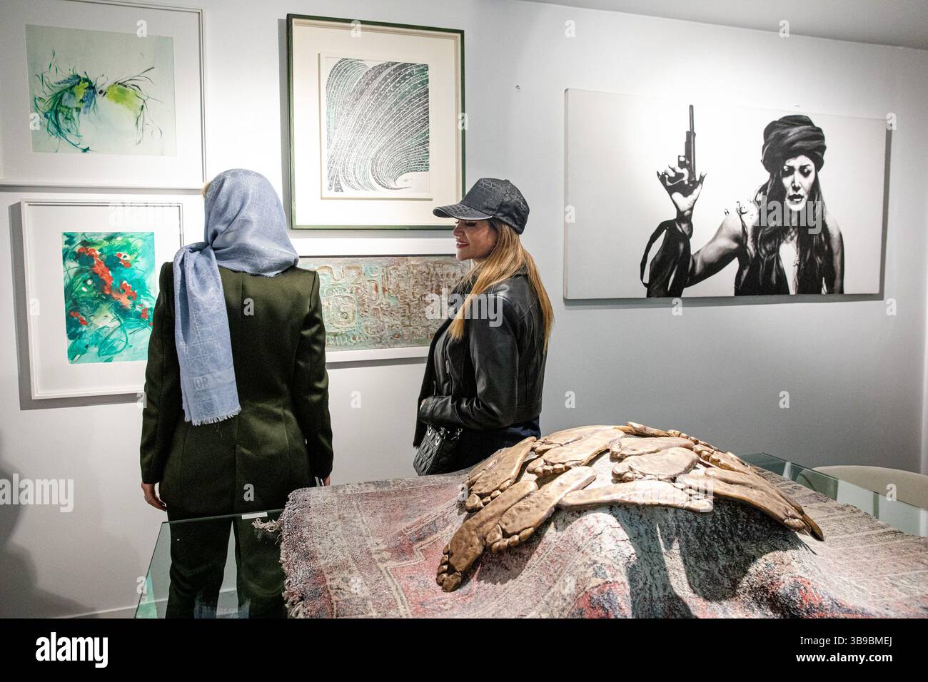 Galerie d'art à Téhéran, Iran. Banque D'Images