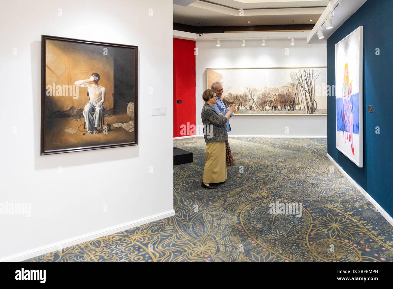 Galerie d'art à Téhéran, Iran. Banque D'Images