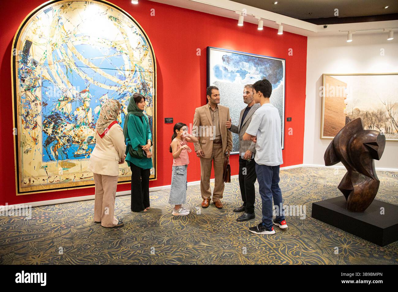 Galerie d'art à Téhéran, Iran. Banque D'Images