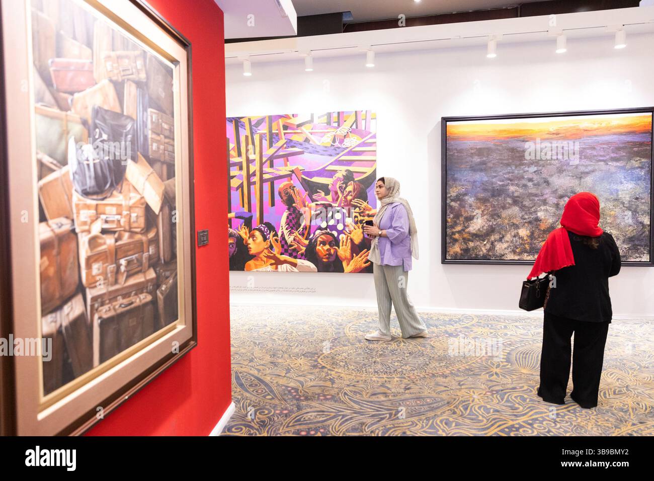 Galerie d'art à Téhéran, Iran. Banque D'Images