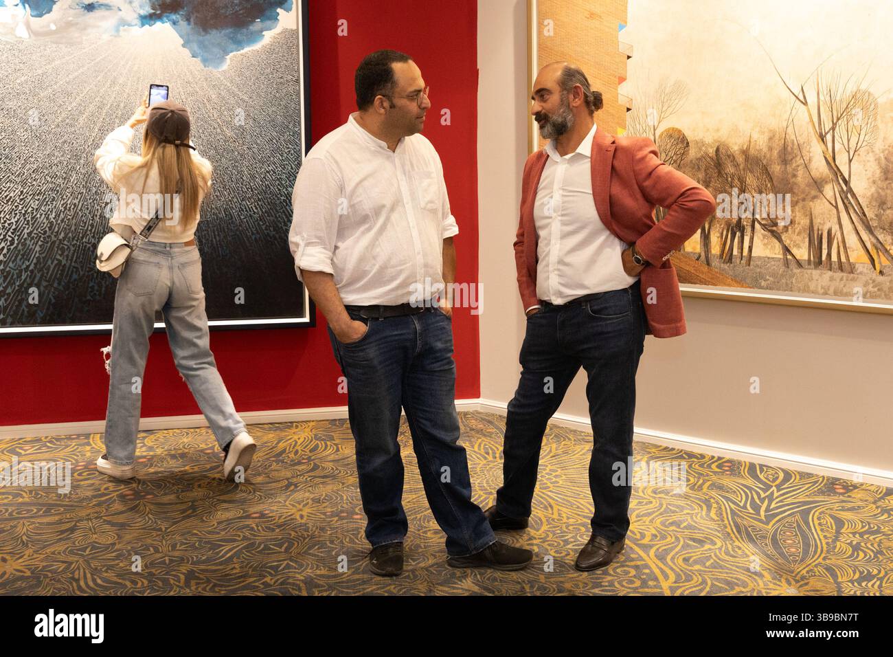 Galerie d'art à Téhéran, Iran. Banque D'Images