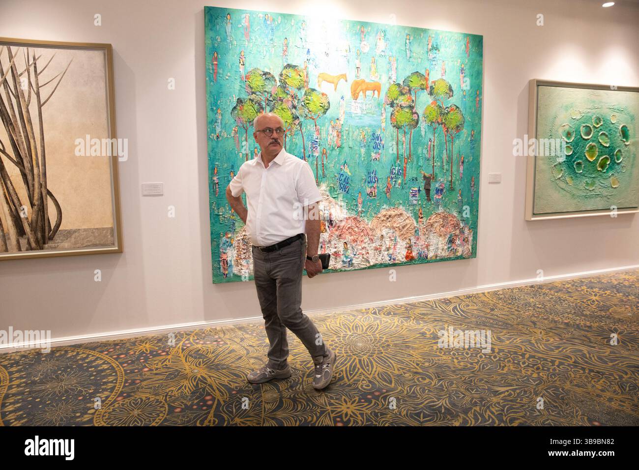 Galerie d'art à Téhéran, Iran. Banque D'Images