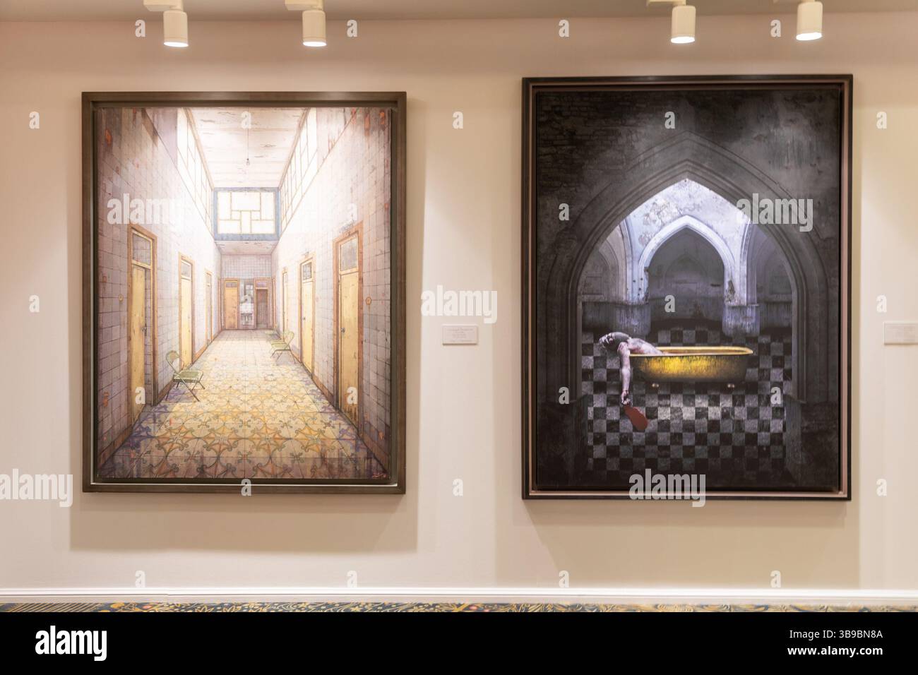 Galerie d'art à Téhéran, Iran. Banque D'Images