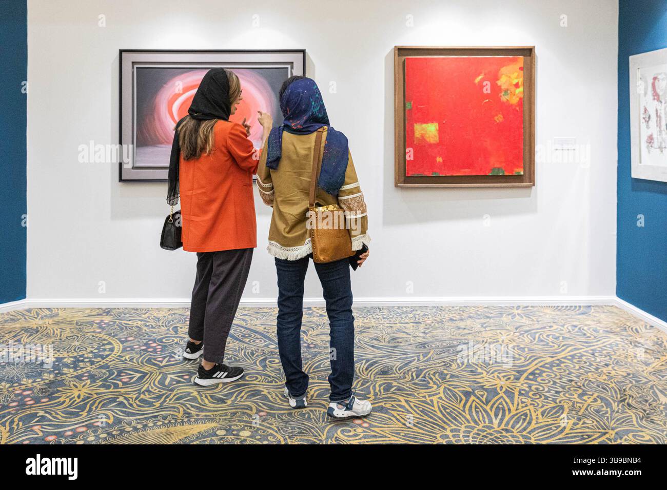 Galerie d'art à Téhéran, Iran. Banque D'Images
