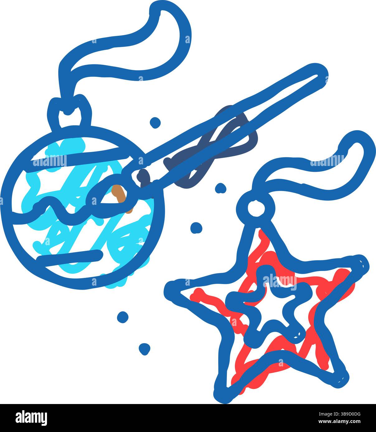 diy décorations de vacances icône doodle illustration Illustration de Vecteur