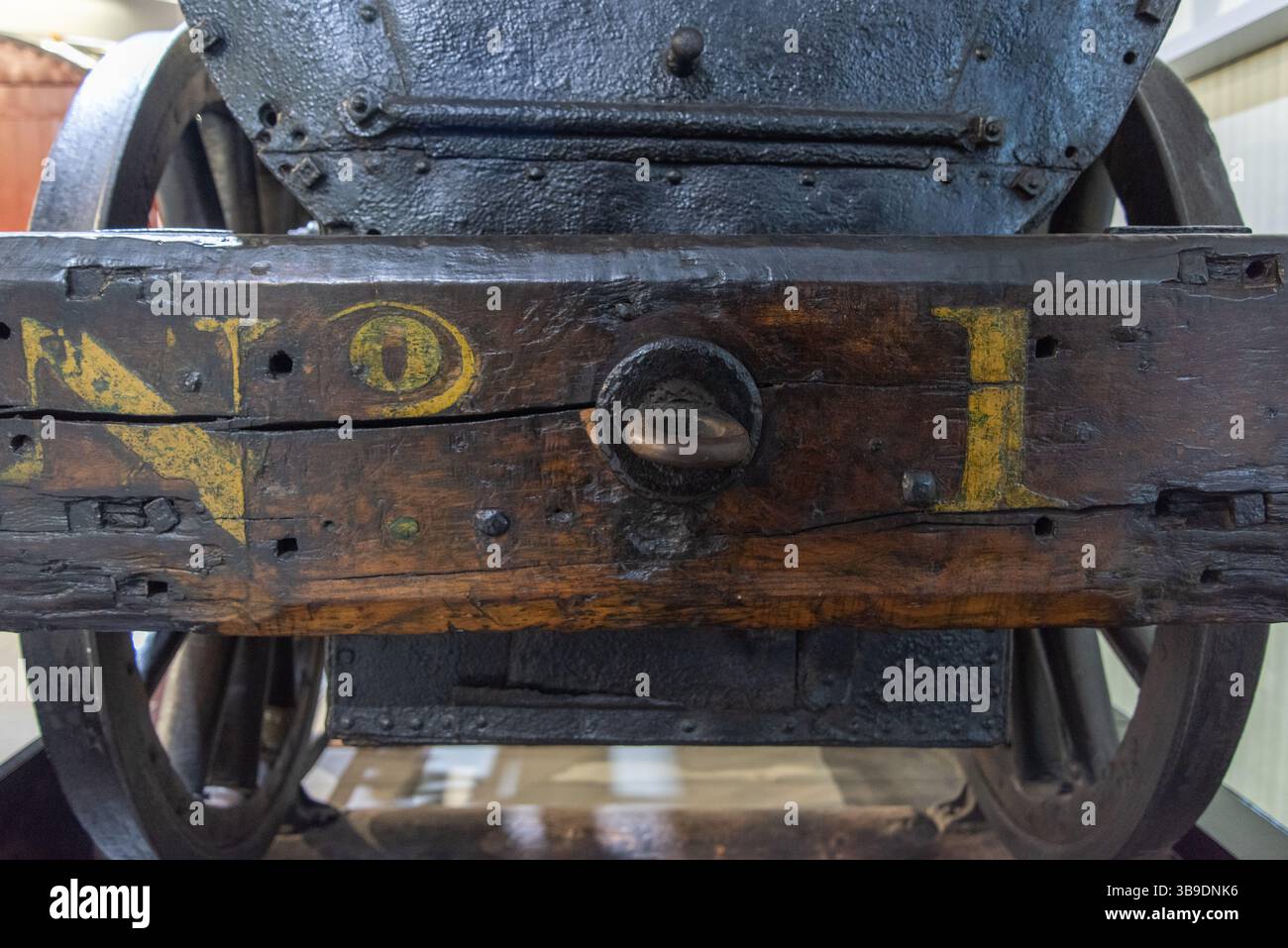 La locomotive Rocket originale, construite par Robert Stephenson au Locomotion Railway Museum, Shildon, comté de Durham, Angleterre, Royaume-Uni. Banque D'Images