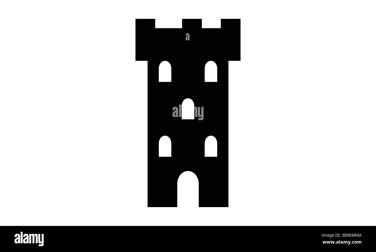 Conception d'illustration vectorielle d'icône de château Illustration de Vecteur