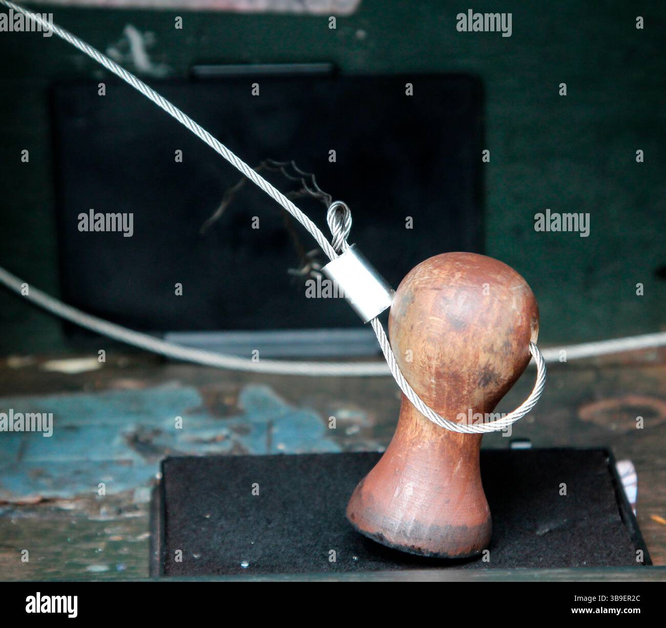 Un tampon rambler sur un tampon encreur Banque D'Images