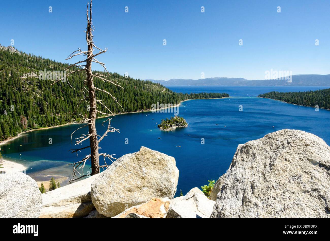 Baie pittoresque au lac Tahoe Banque D'Images