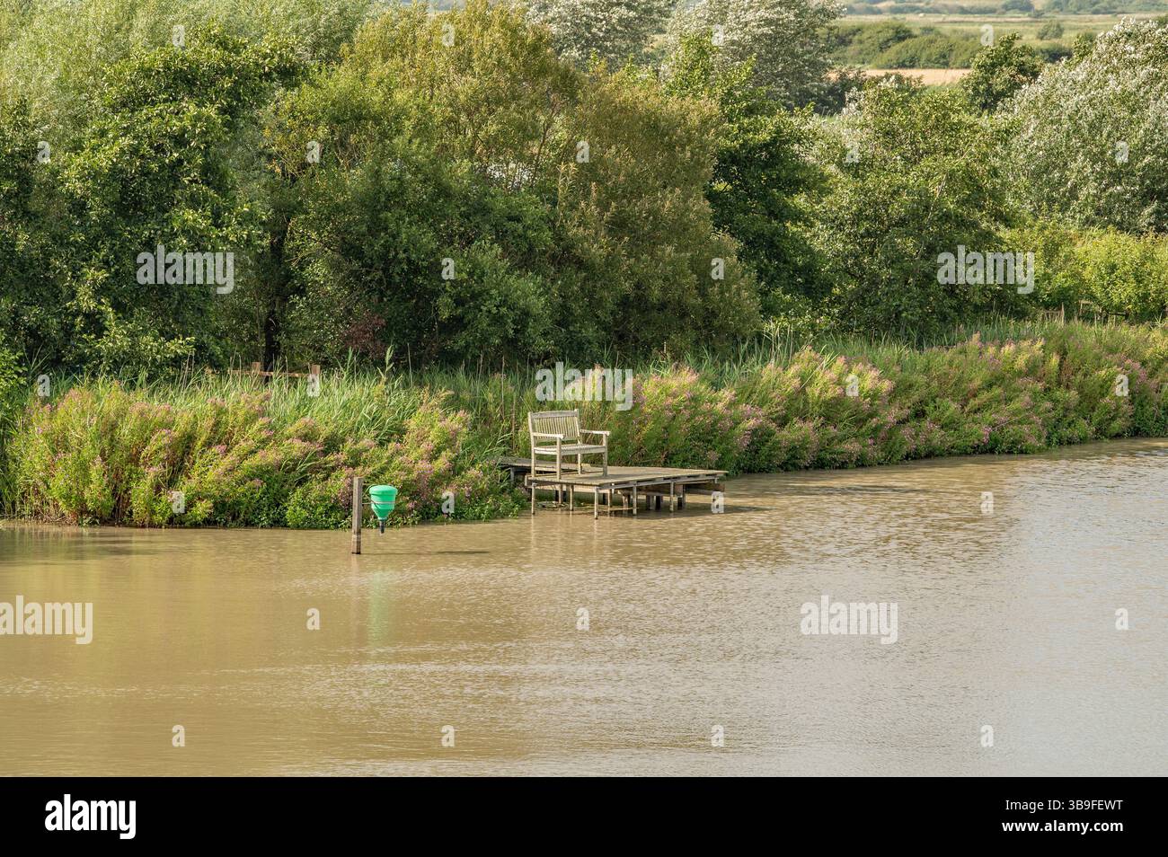 Étang de pêche sur l'île de Sylt Banque D'Images