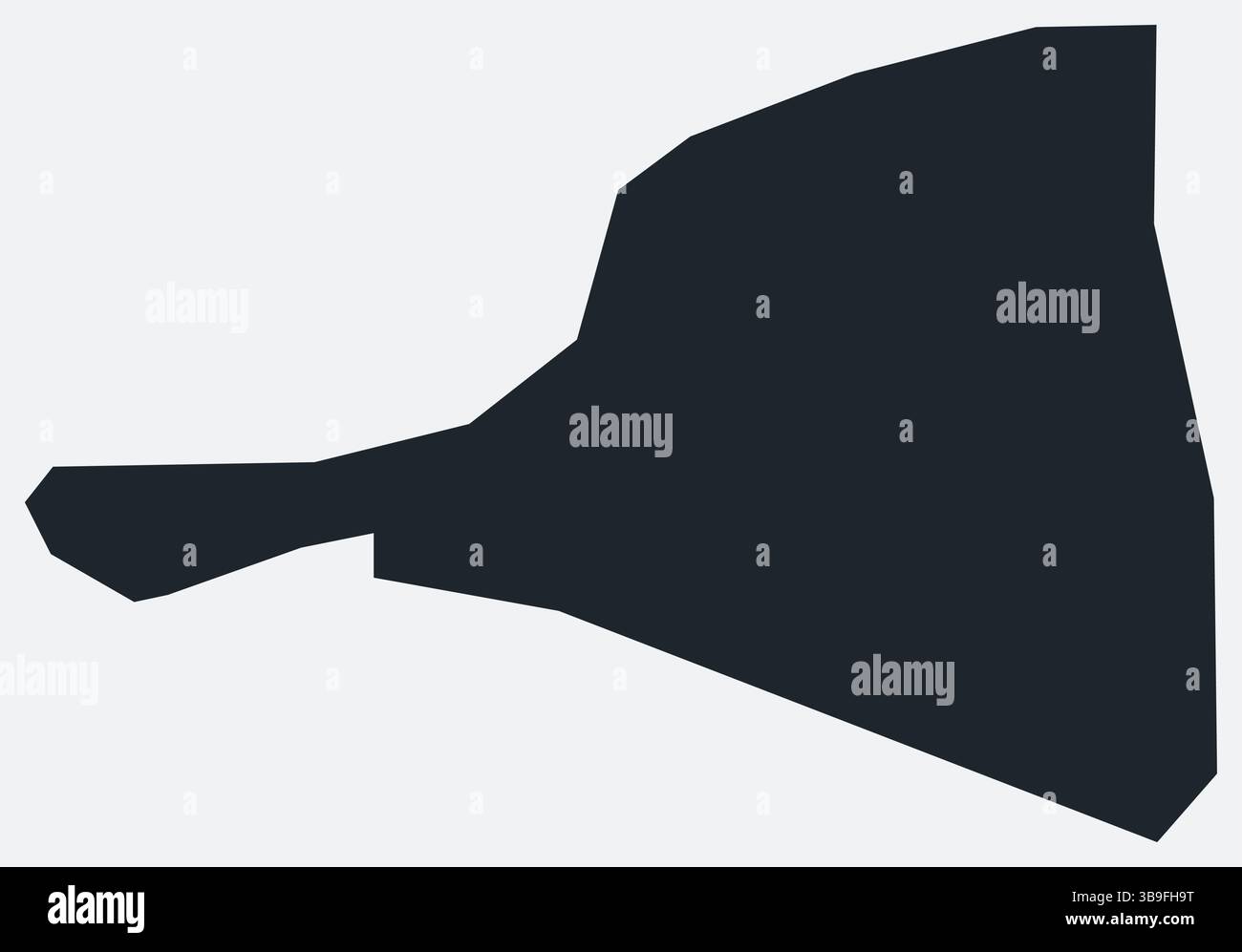 Carte de Saint Martin. Juste une simple carte de bordure. Forme du pays. Contour plat de Saint Martin vierge. Illustration des limites vectorielles. Illustration de Vecteur