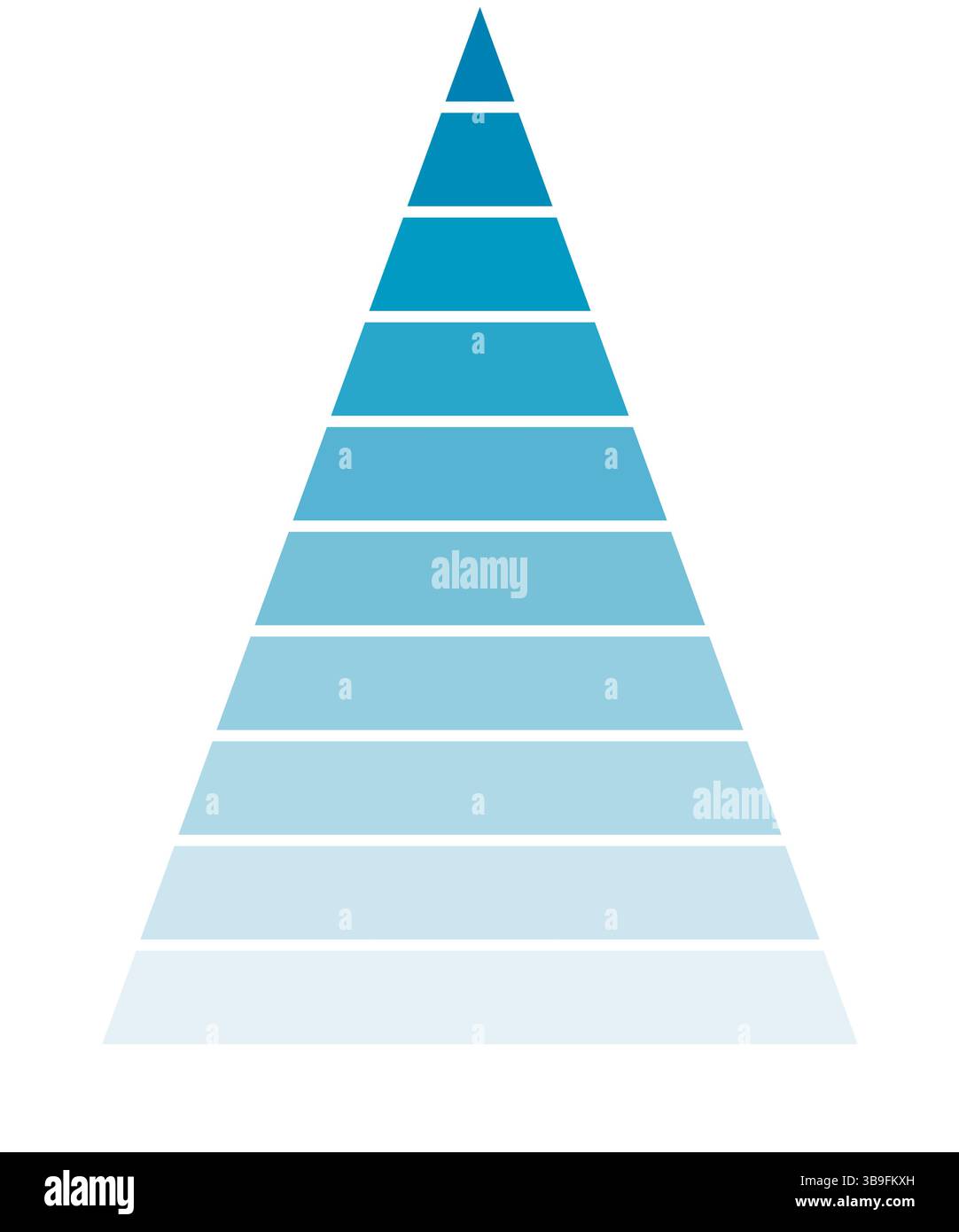 Triangle avec dégradé Bleu clair Bleu blanc de rayures Banque D'Images