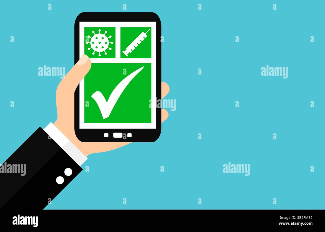 Certificat de vaccination numérique Banque D'Images