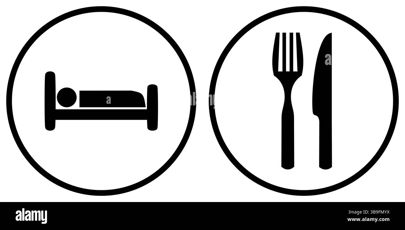 Hôtel et restaurant - nourriture et hébergement Banque D'Images