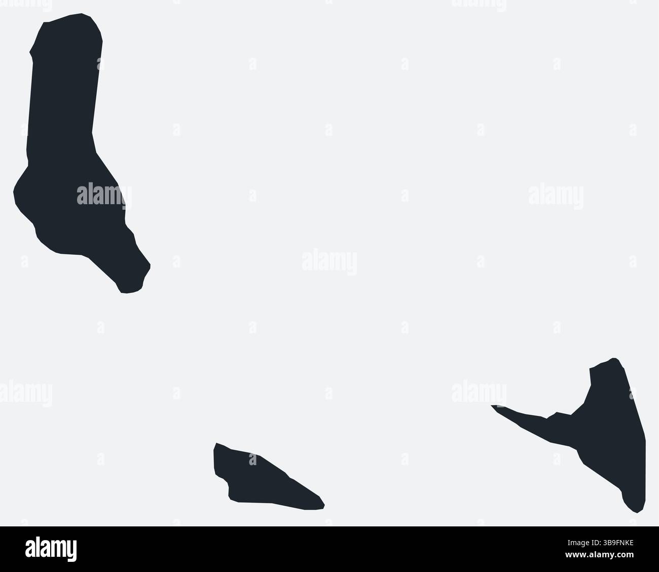 Carte des Comores. Juste une simple carte de bordure. Forme du pays. Contour blanc plat des Comores. Illustration des limites vectorielles. Illustration de Vecteur