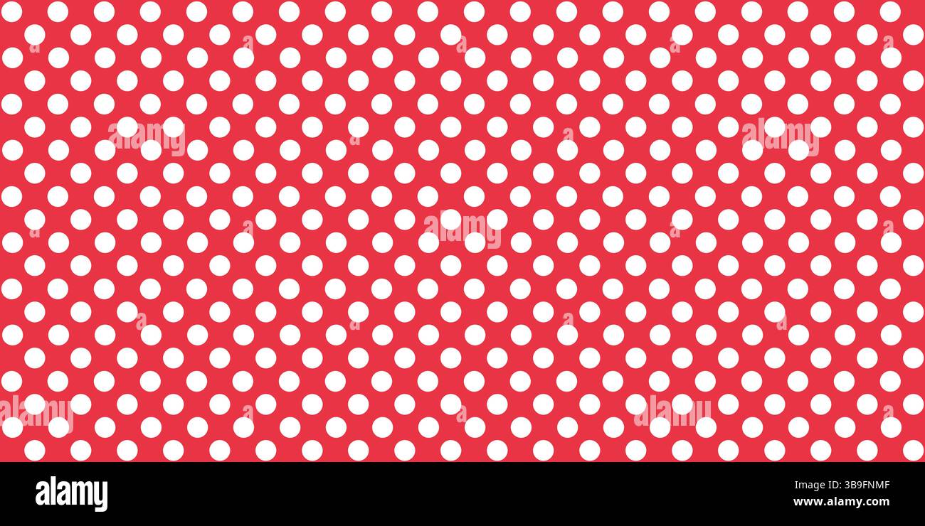 Motif de points blancs sur fond rouge Banque D'Images