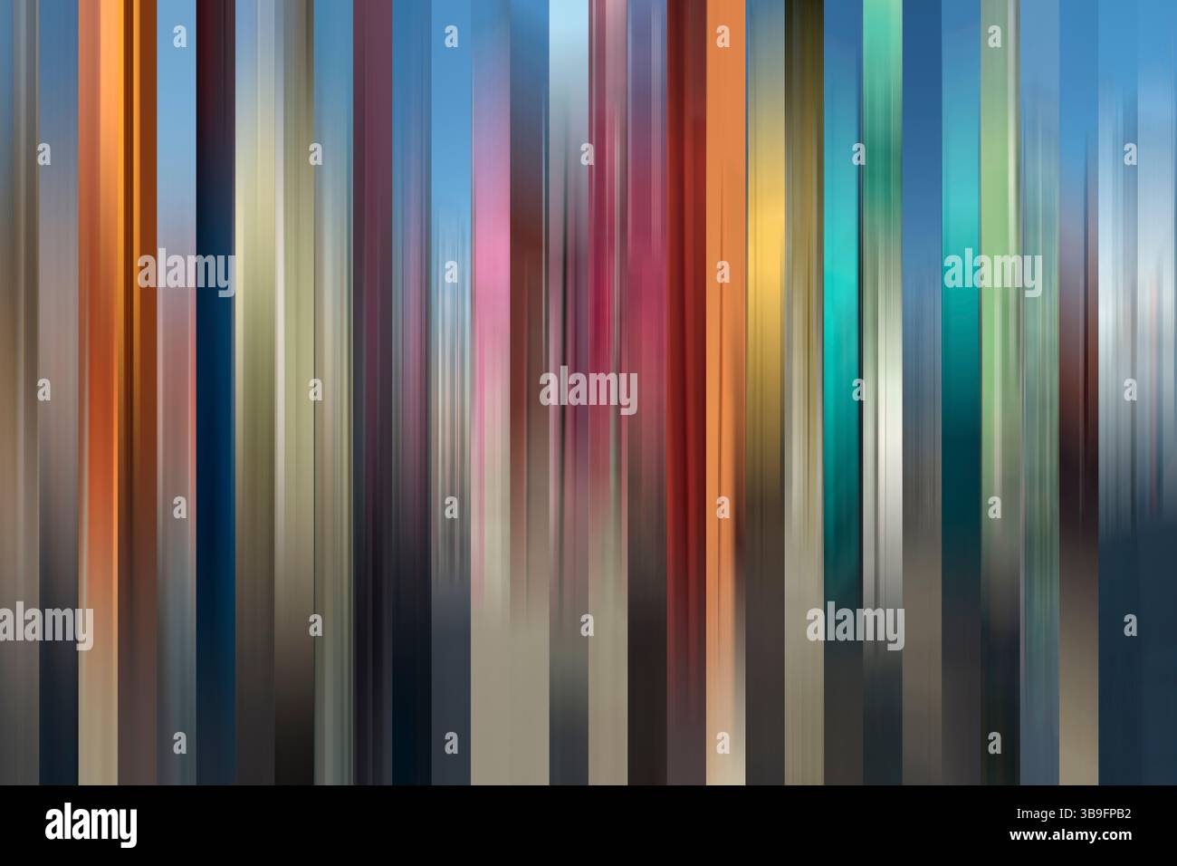 Rayures colorées, composées de 30 images Banque D'Images