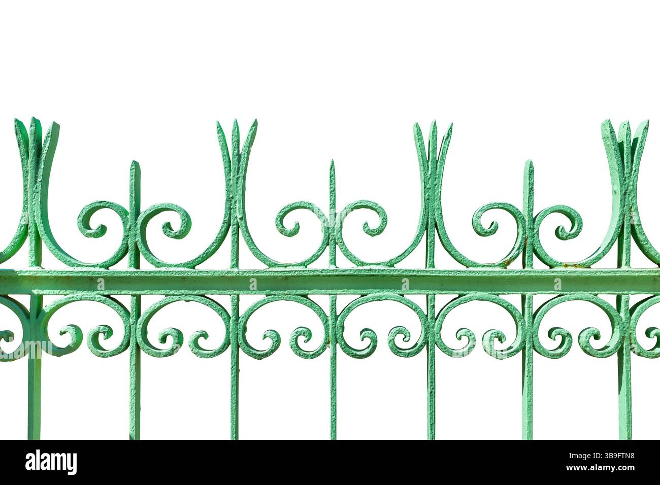 Clôture en métal en fer forgé, facultative Banque D'Images