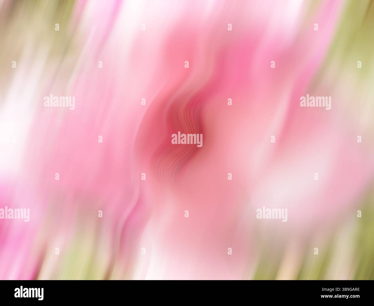 Un fond abstrait et légèrement flou avec des nuances tourbillonnantes de rose et de vert, idéal pour les dessins qui nécessitent un fond subtil mais coloré Banque D'Images