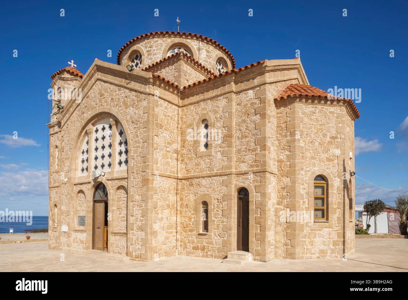 Chypre, Paphos, église d'Agios Georgios près de Pegeia Banque D'Images