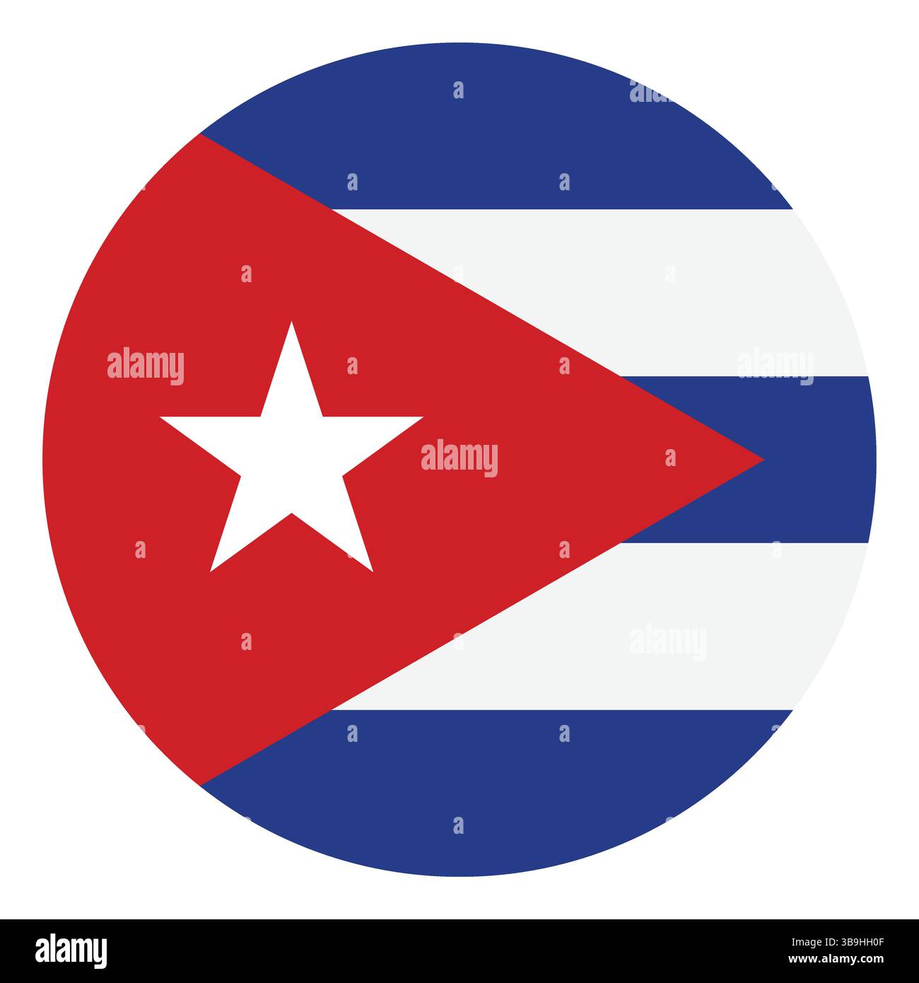 Drapeau de Cuba. Cuba Circle flag logo icône d'illustration vectorielle d'ordinateur Illustration de Vecteur