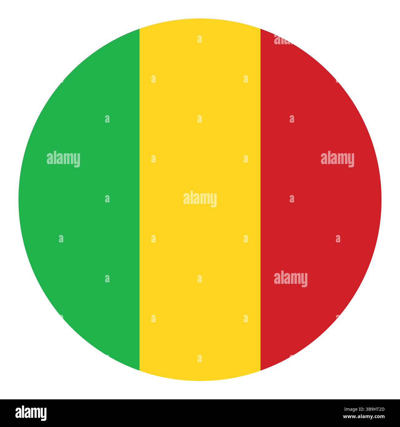 Drapeau du Mali. Mali Circle flag logo icône d'illustration vectorielle d'ordinateur. Illustration de Vecteur