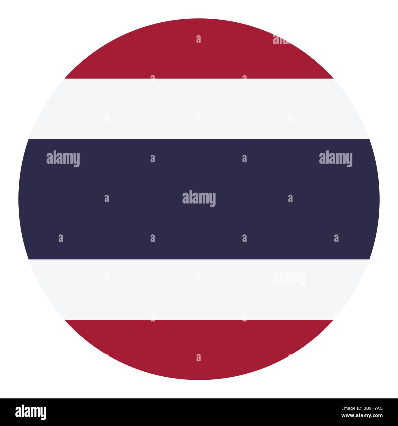 Drapeau de Thaïlande. Thaïlande cercle drapeau logo icône ordinateur illustration vectorielle conception. Illustration de Vecteur