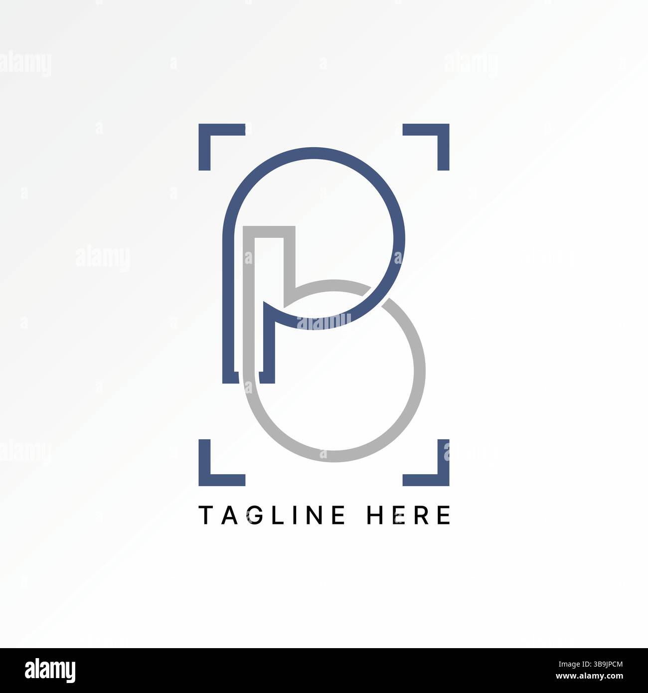 Conception de logo concept graphique créatif premium vecteur image stock top vendre initiale PB BP font Line Connect flip monogram typographie tech marque commerciale Illustration de Vecteur