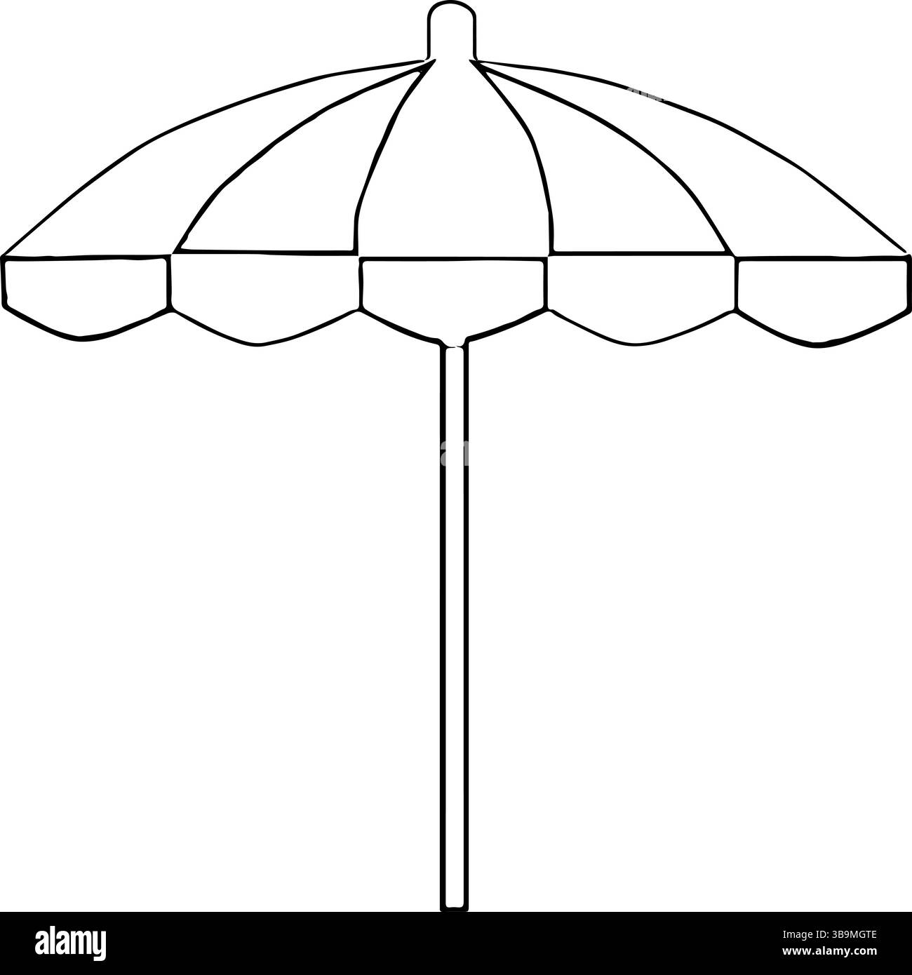 Ouvrir le diagramme parapluie montrant le vecteur de détails de la canopée et de la structure Illustration de Vecteur