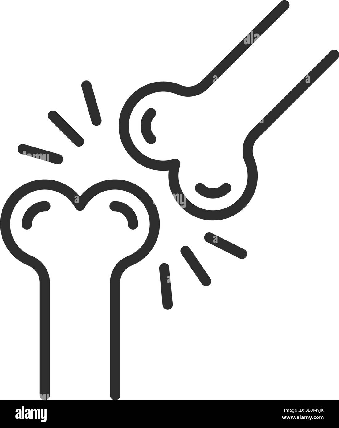 Icône d'os de chien dans un style plat. Illustration vectorielle de squelette humain sur fond isolé. Concept d'entreprise de signe orthopédique sain. Illustration de Vecteur